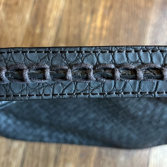 Coldwater Creek shoulder bag textured woven charcoal gray - Picture 6 of 11